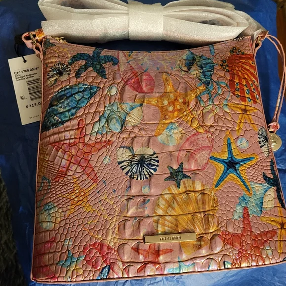 Brahmin Katie Starlight Melbourne, Starfish Patterned Crossbody Nwt - Picture 7 of 13